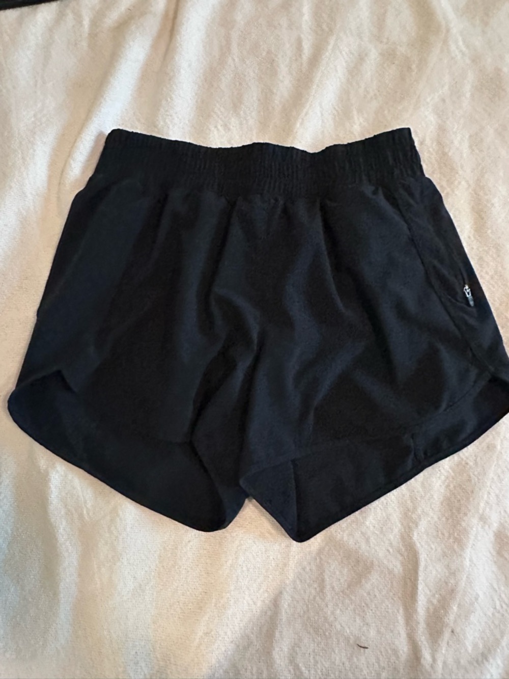 CRZ YOGA Black Athletic Shorts with Elastic Waistband
